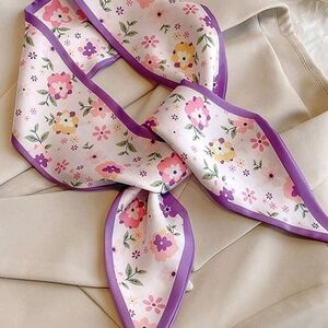 Floral Pink and Purple Scarf/Twillie